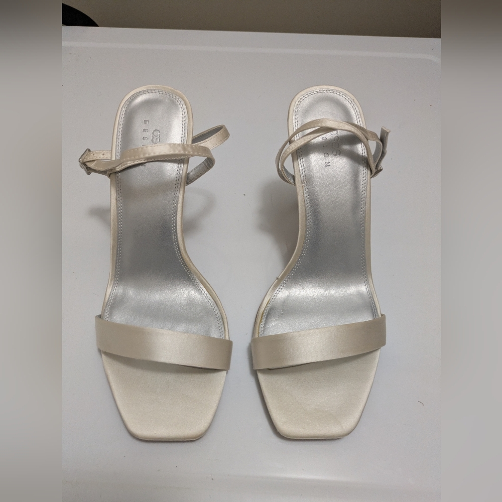 ASOS Women's Heels in Cream and Silver